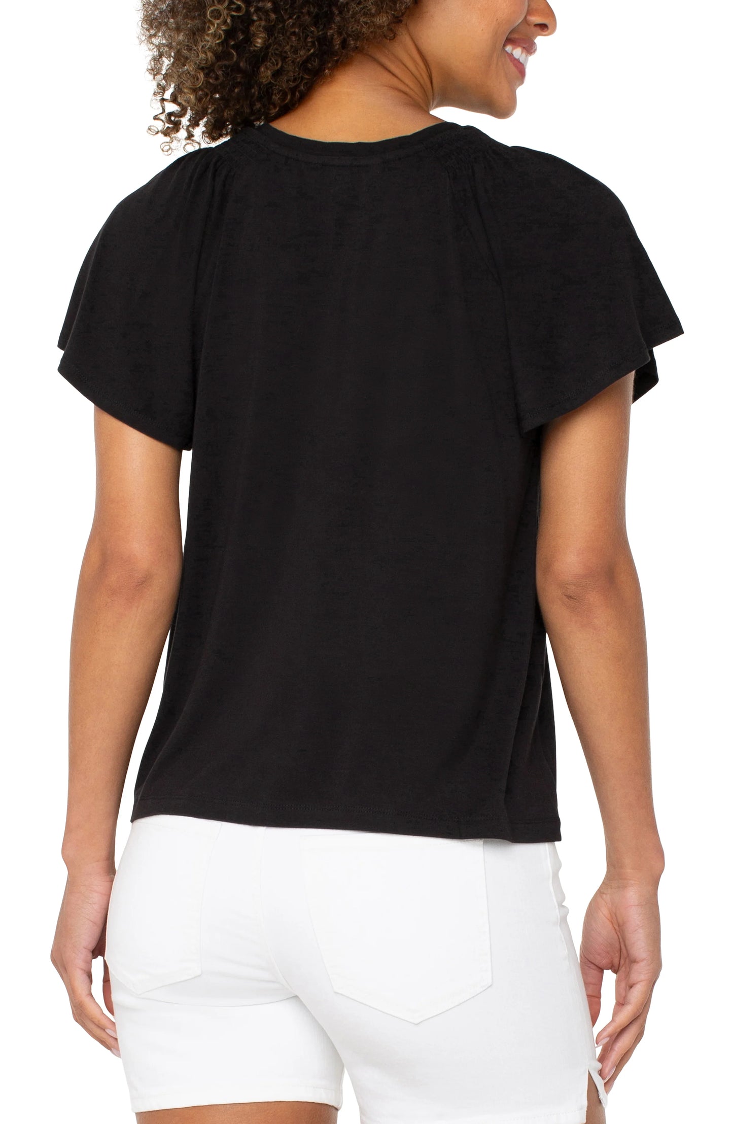 Flutter Sleeve Knit Top by Liverpool