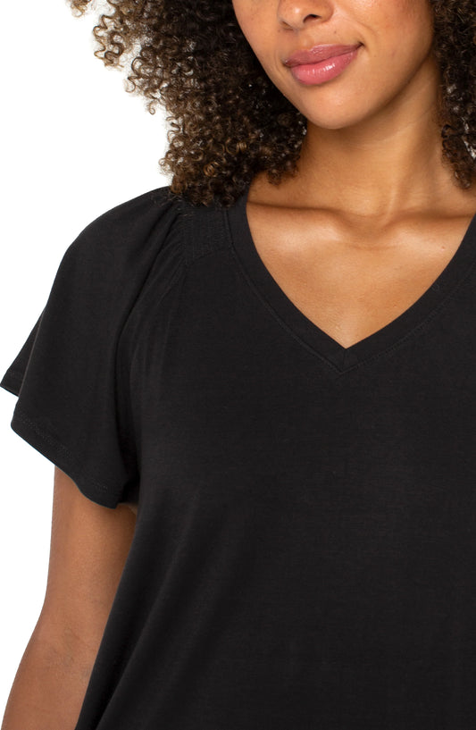 Flutter Sleeve Knit Top by Liverpool