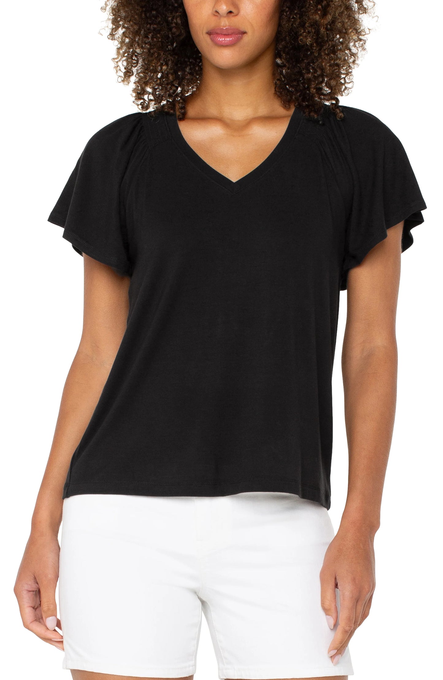 Flutter Sleeve Knit Top by Liverpool