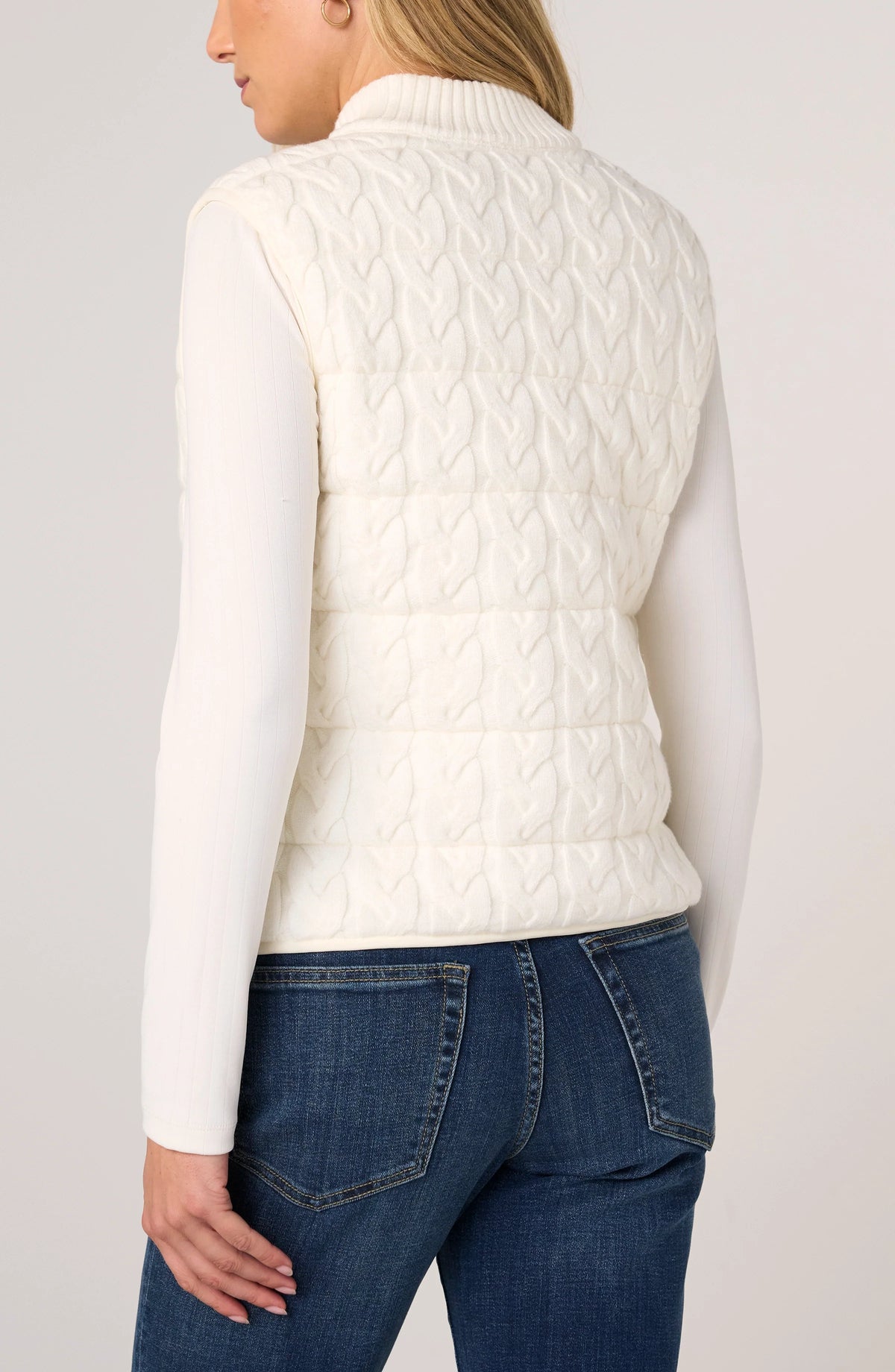 Sleeveless Reversible Quilted Sweater Vest by Liverpool