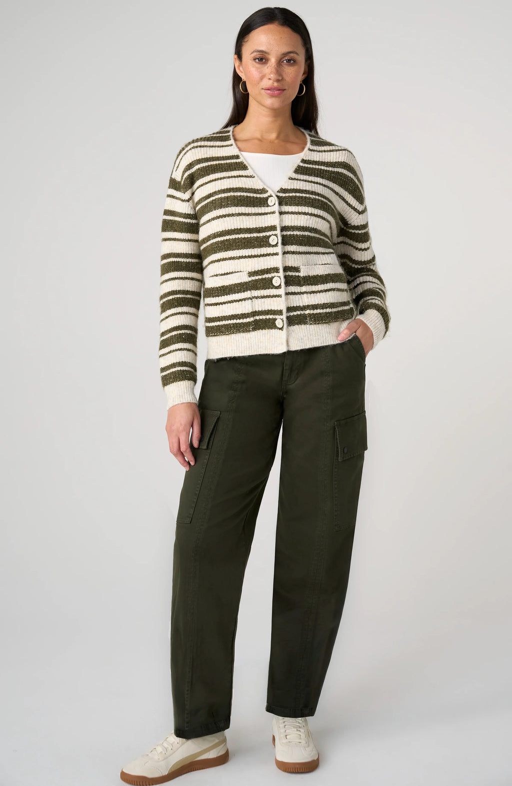Button Front Cardigan Sweater by Liverpool