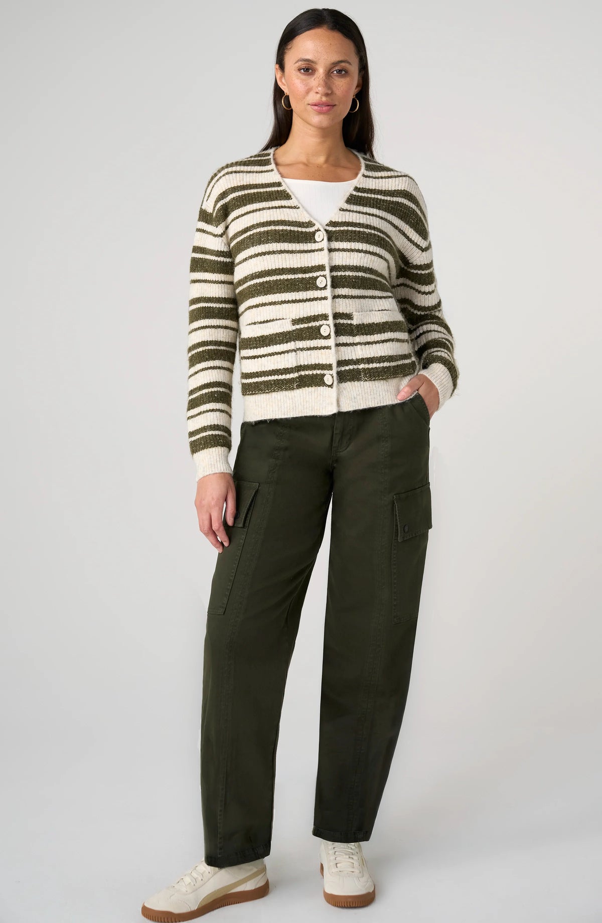 Button Front Cardigan Sweater by Liverpool