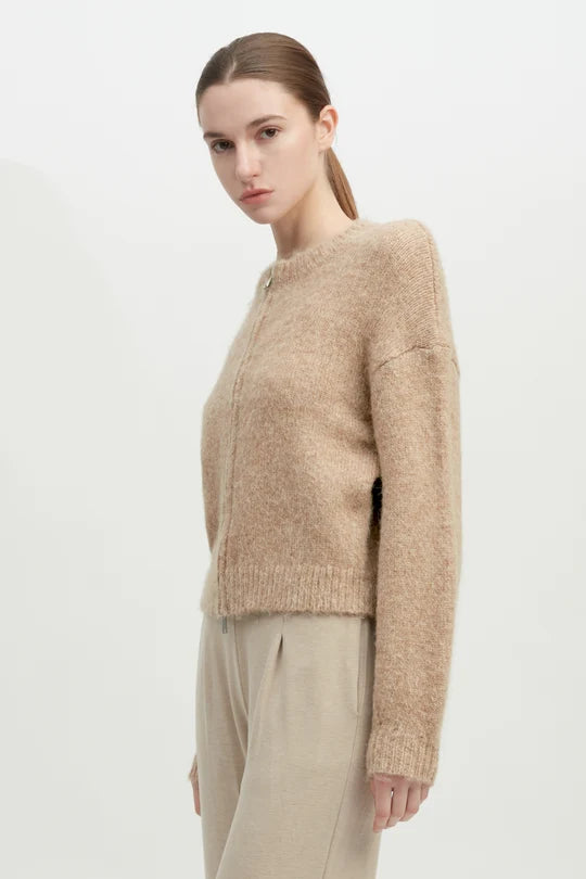 Common Knit Alpaca Bomber Jacket