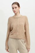 Common Knit Alpaca Bomber Jacket