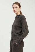 Common Knit Soft Ease Hooded Knit Top