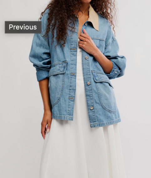 Free People Lemon Denim Jacket