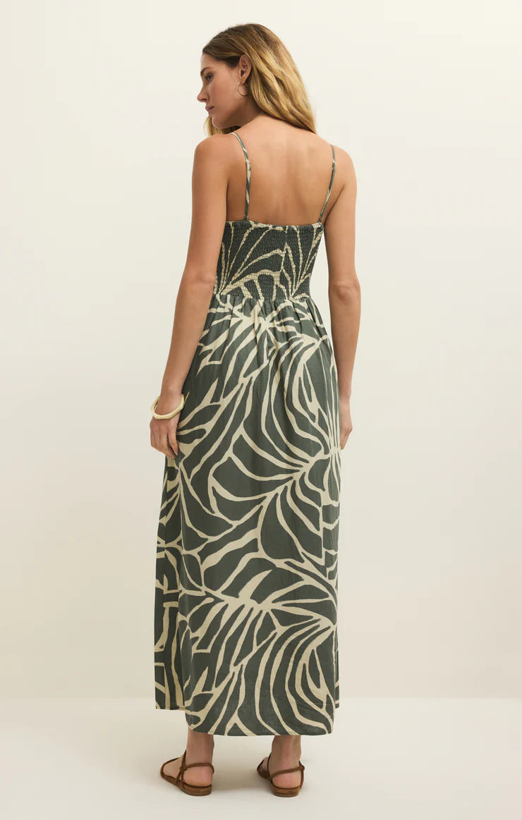 Bayside Tova Palm Linen Maxi Dress by Z Supply