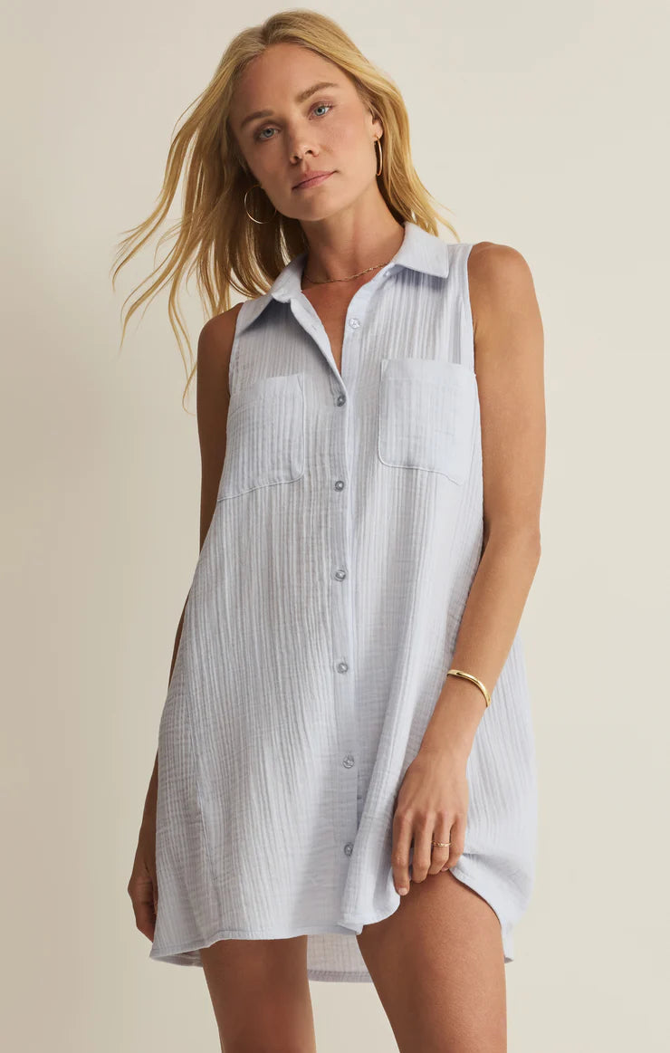 Z Supply New Light Mini Dress Hampton Blue