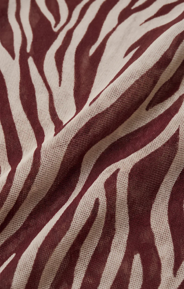 Sevilla Zebra Mesh Midi Dress by Z Supply