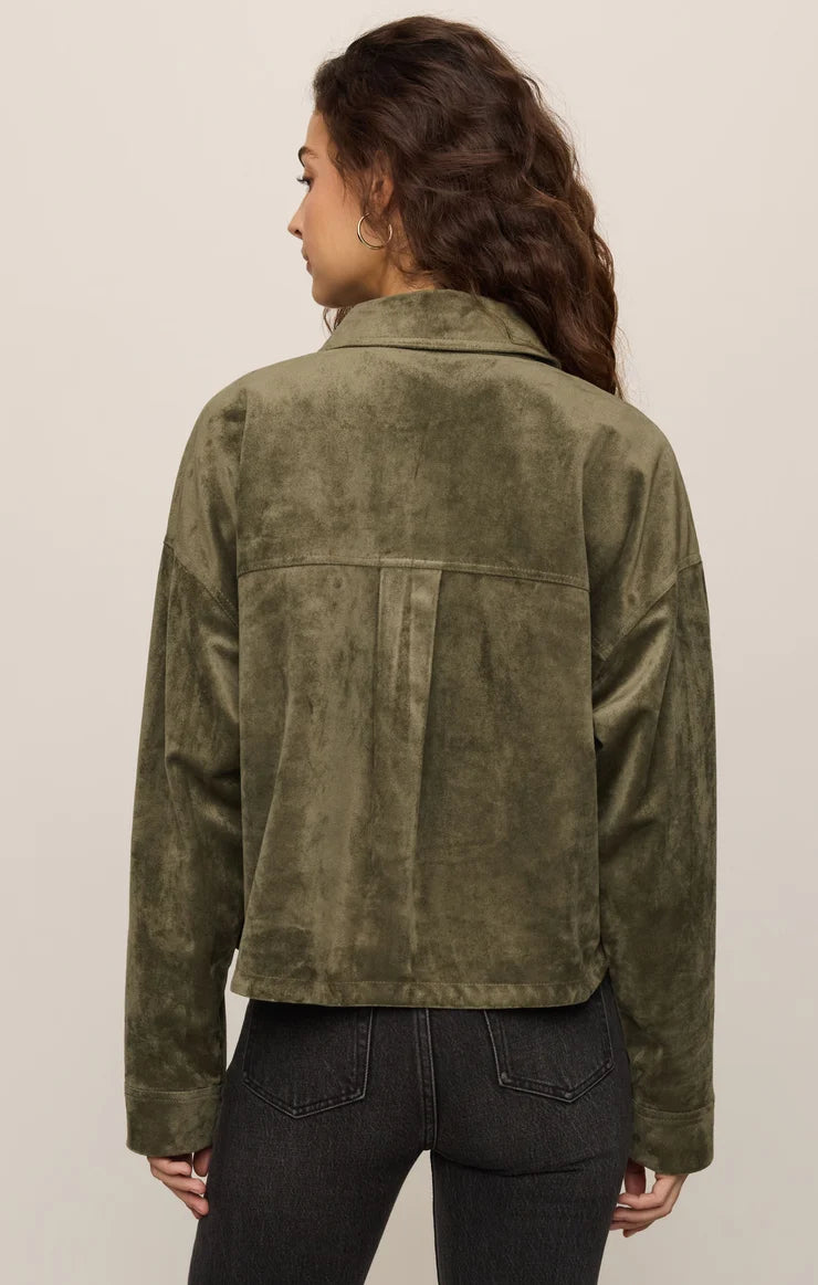 All Day Cropped Suede Jacket by Z Supply