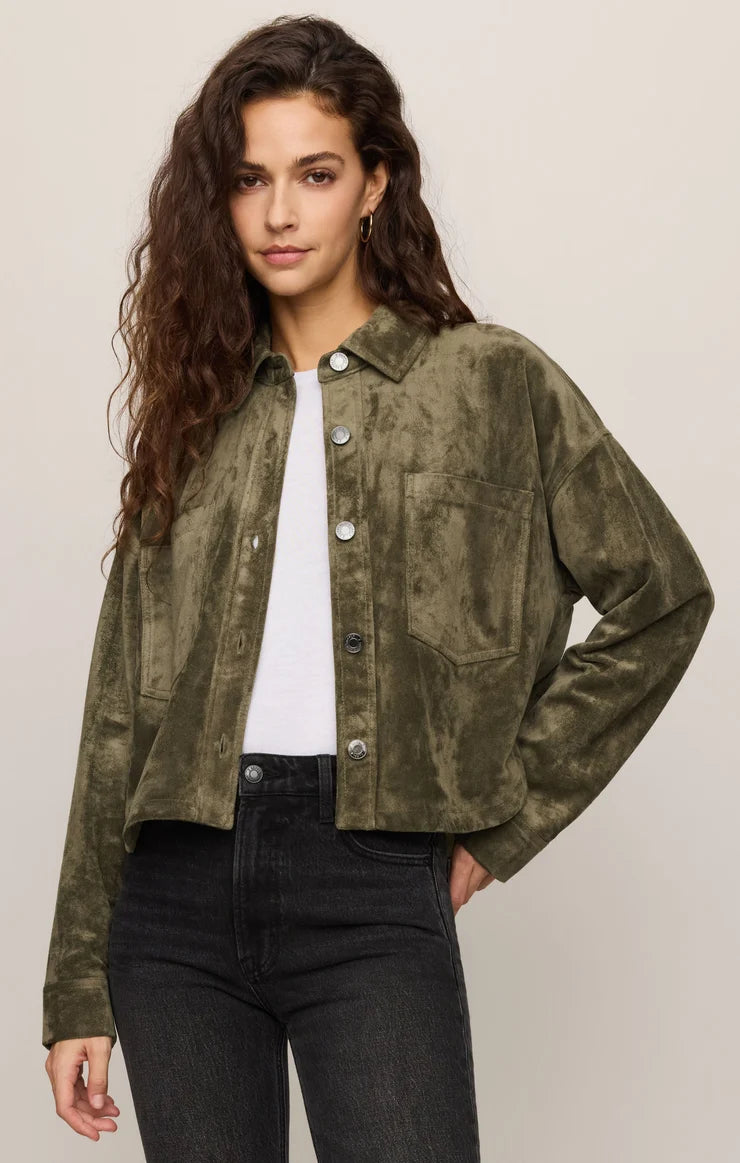 All Day Cropped Suede Jacket by Z Supply