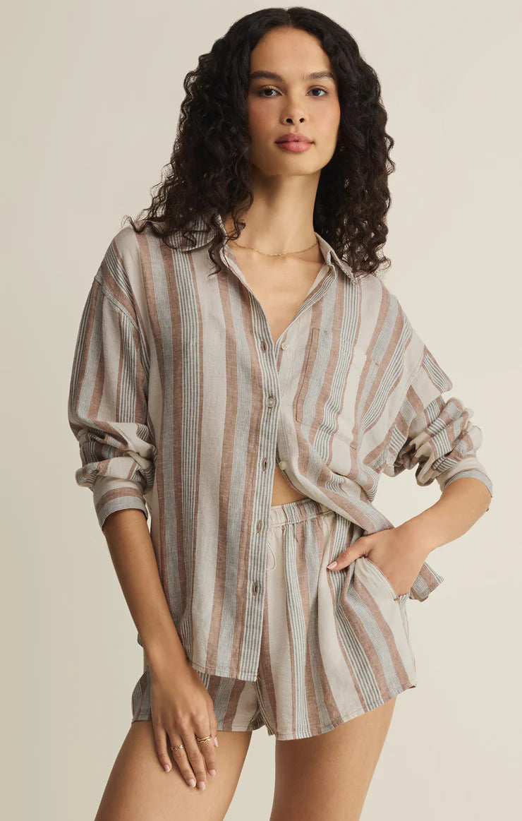 The Perfect Stripe Button Up Shirt by Z Supply