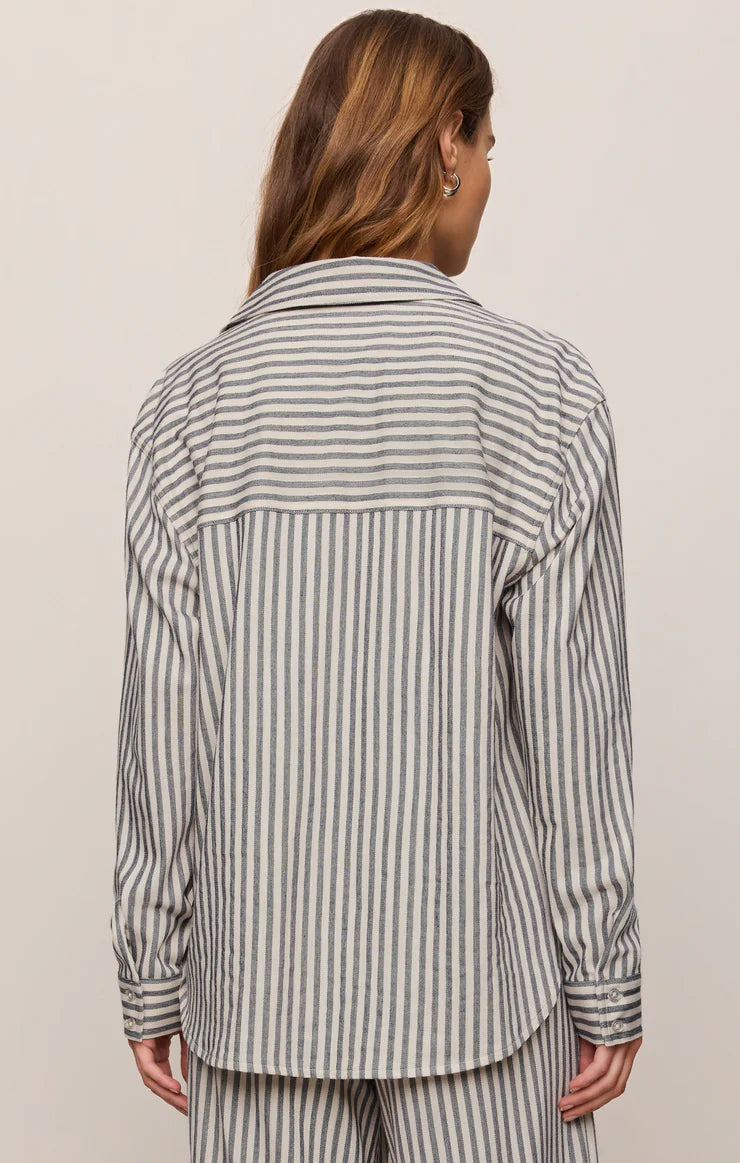 Reese Button Up Stripe Top Z Supply