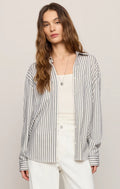 Reese Button Up Stripe Top Z Supply