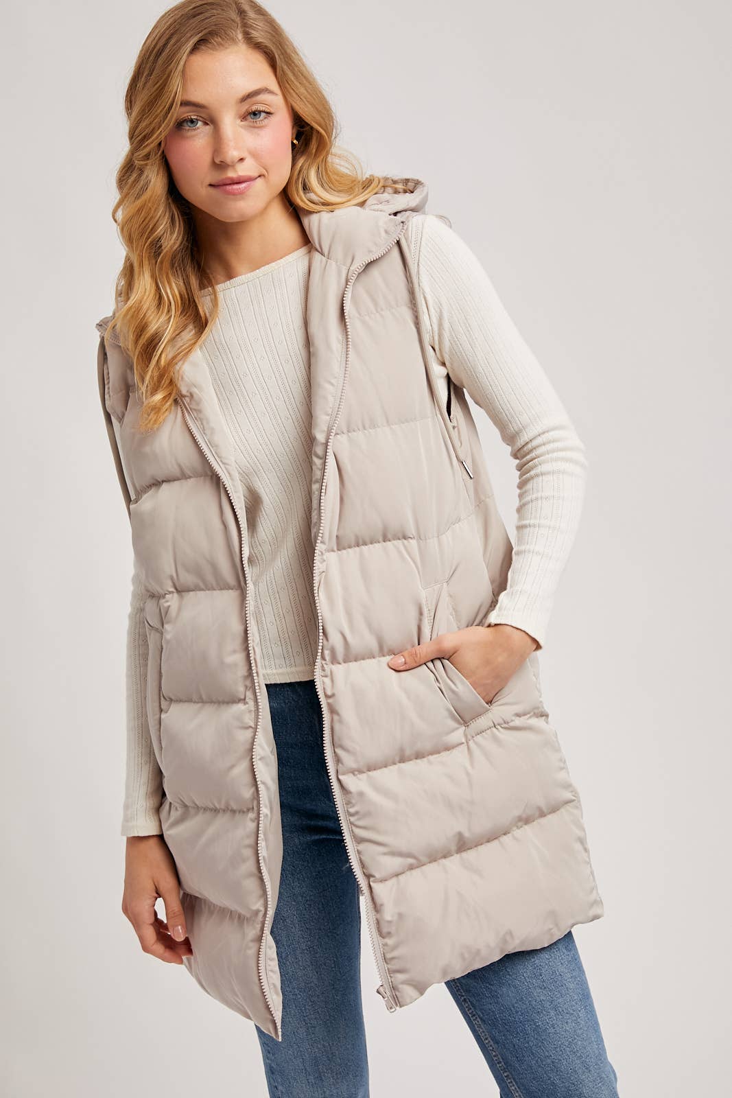 Longline Puffer Vest