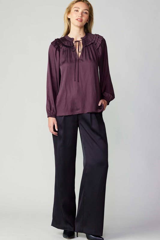Shoulder Ruffled Detail Blouse