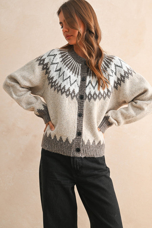 Pattern Knit Cardigan