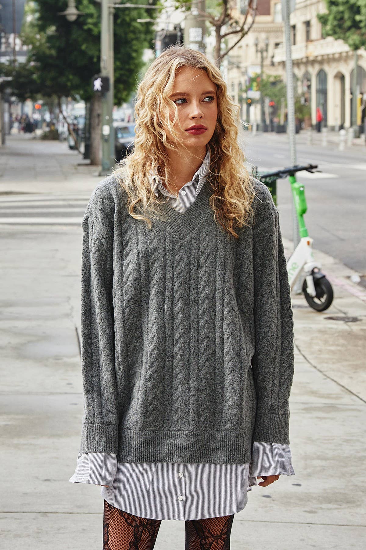 Cable Knit Sweater Dress