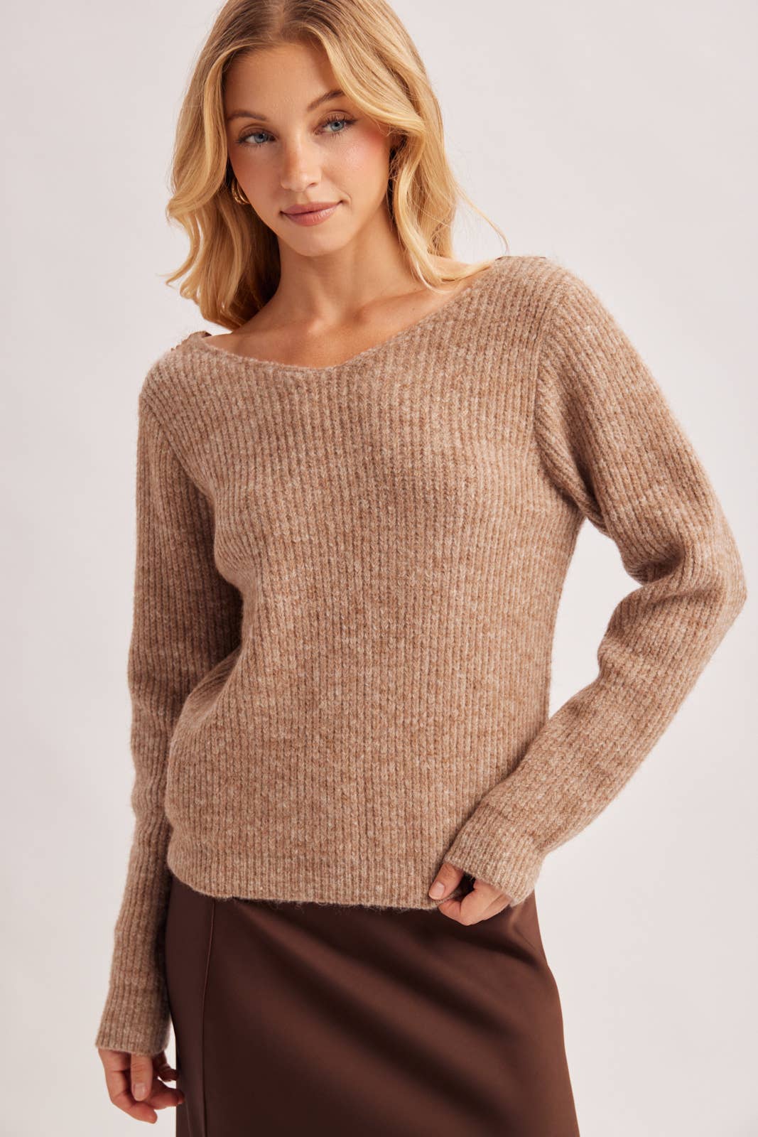 Back Lace Sweater