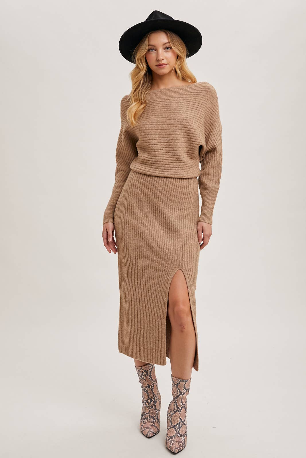 Side Slit Midi Dress