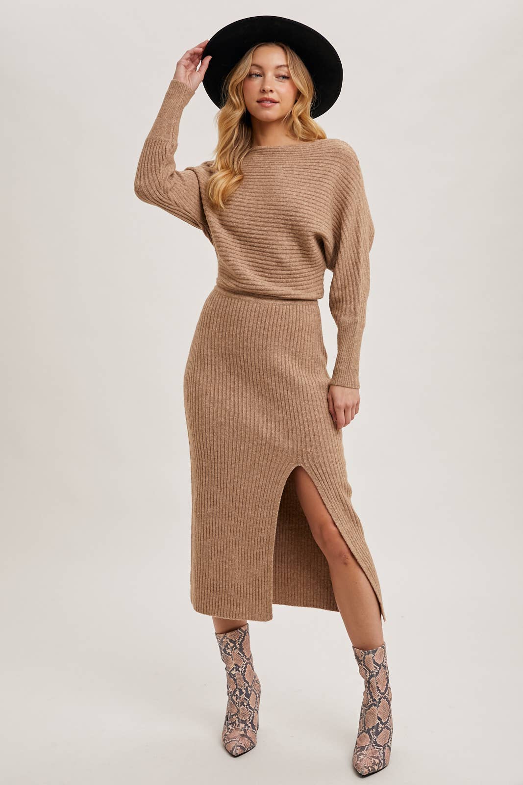 Side Slit Midi Dress
