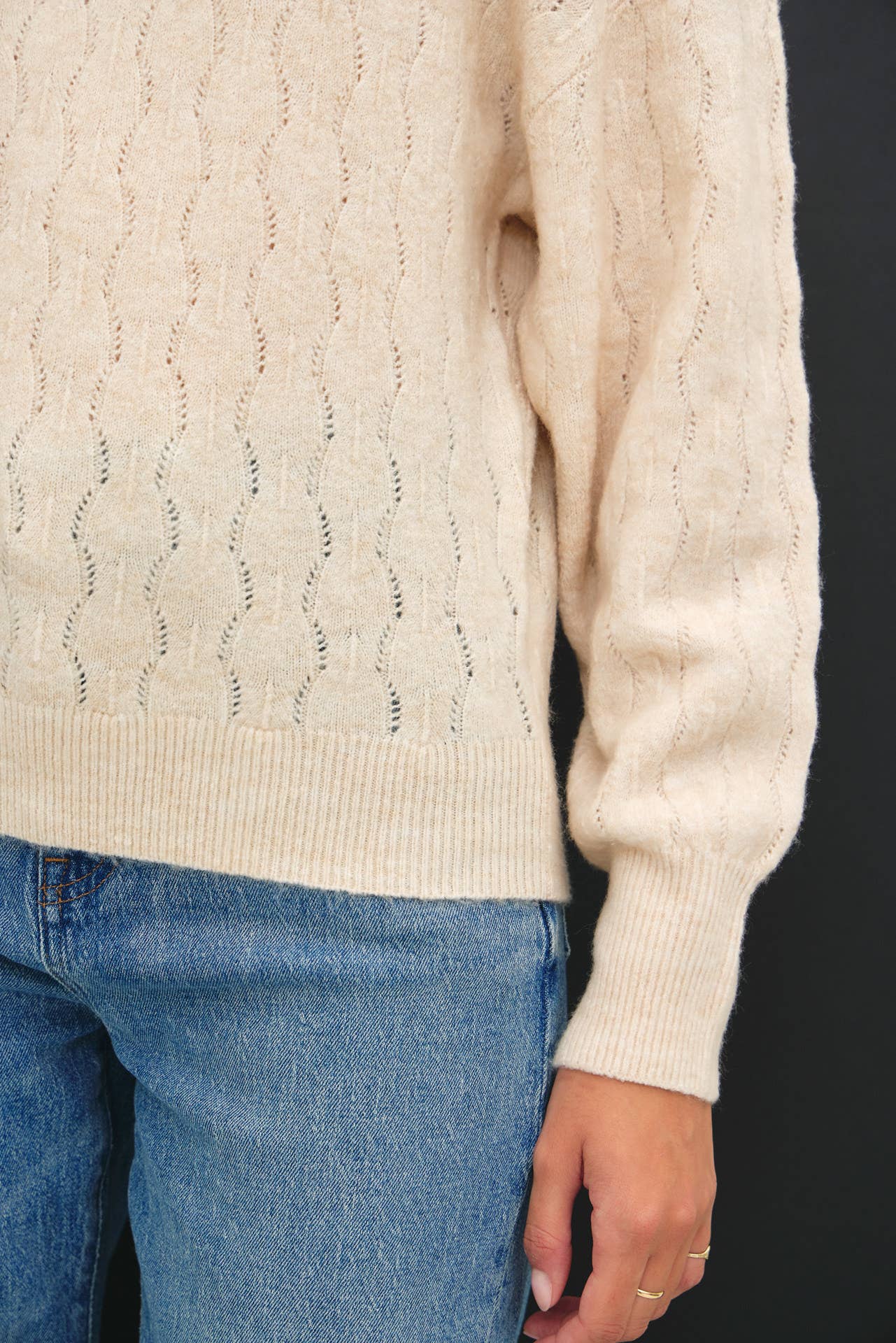 Cozy Crochet Knit Sweater