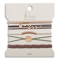 "Climb" Natural Colors with Gold Mountain Accent hair Tie Bracelets