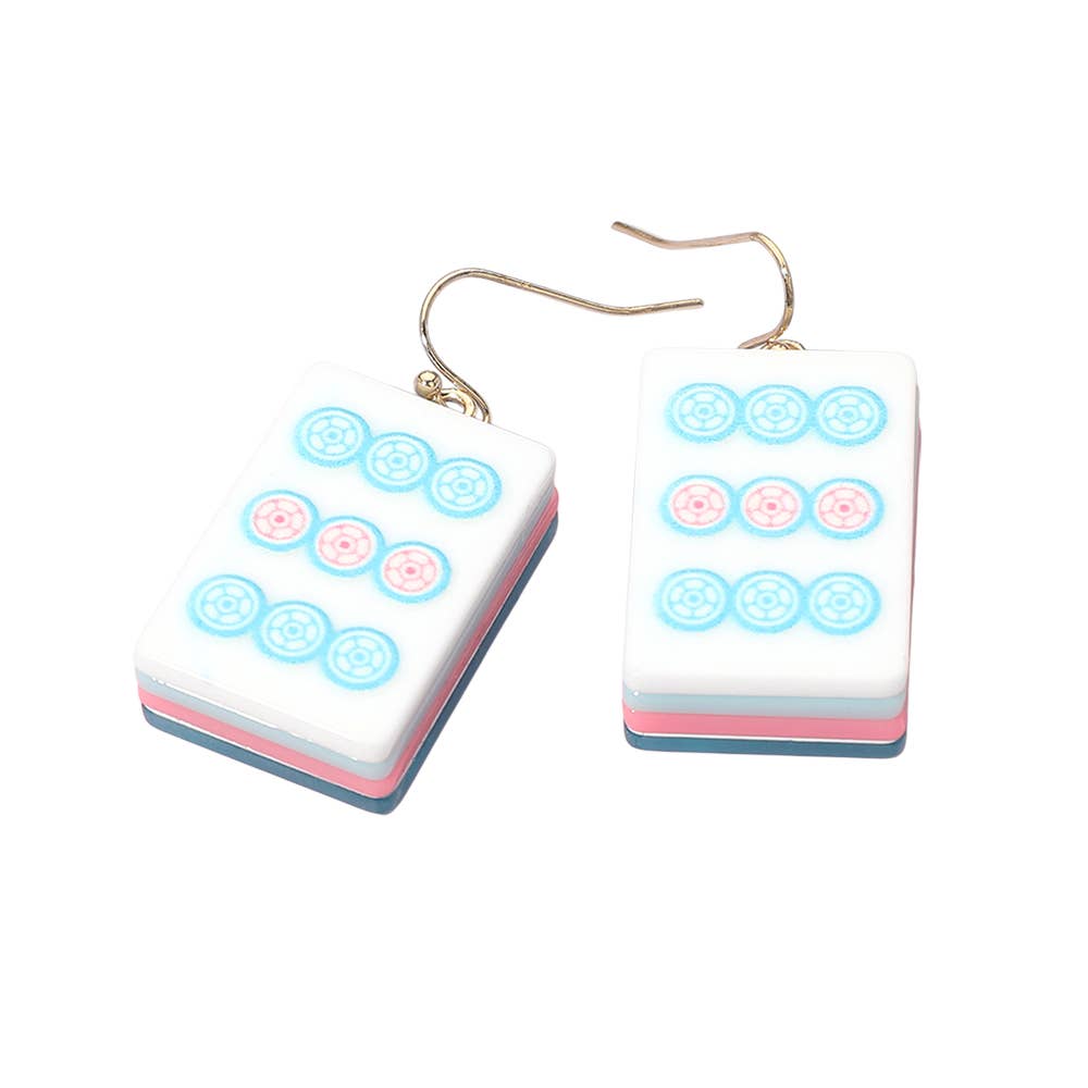 Mahjong Tile Drop Earrings