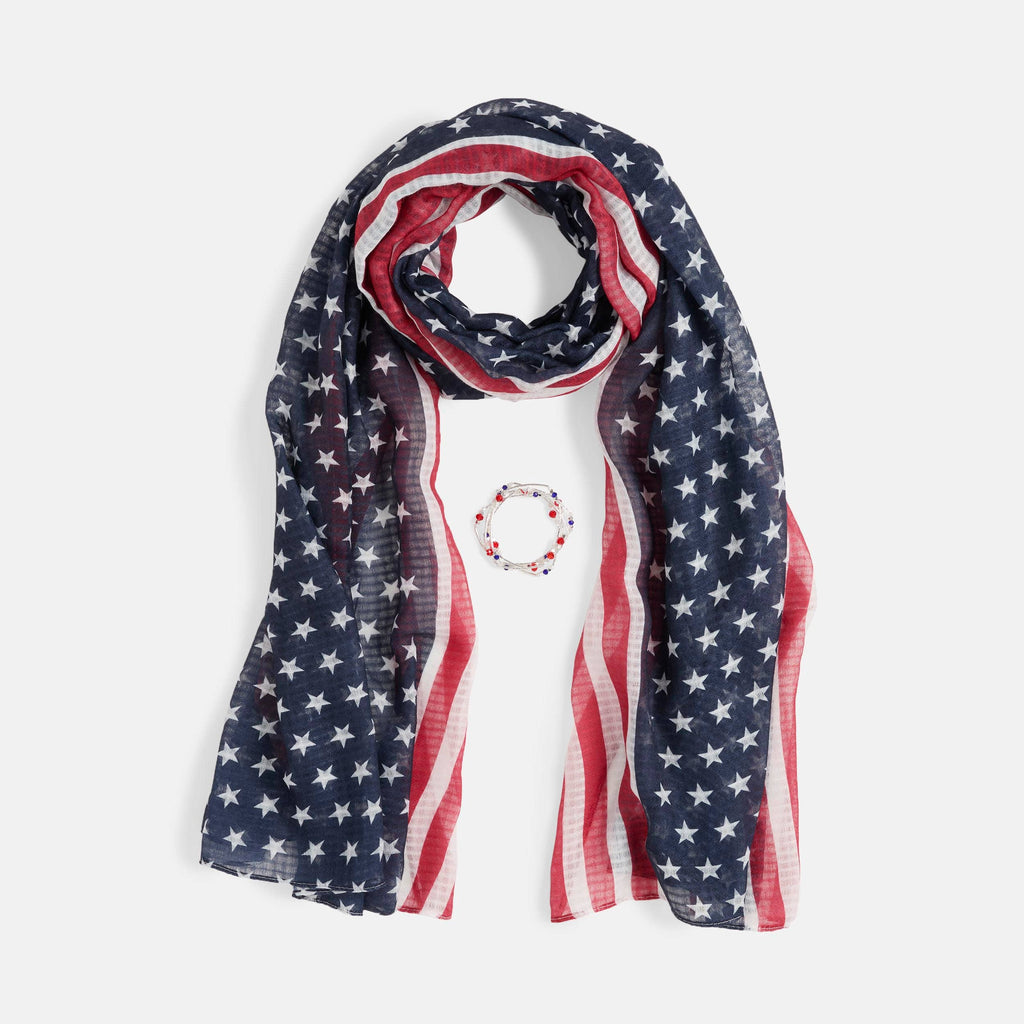Grand Ol' Flag Scarf + Bracelet
