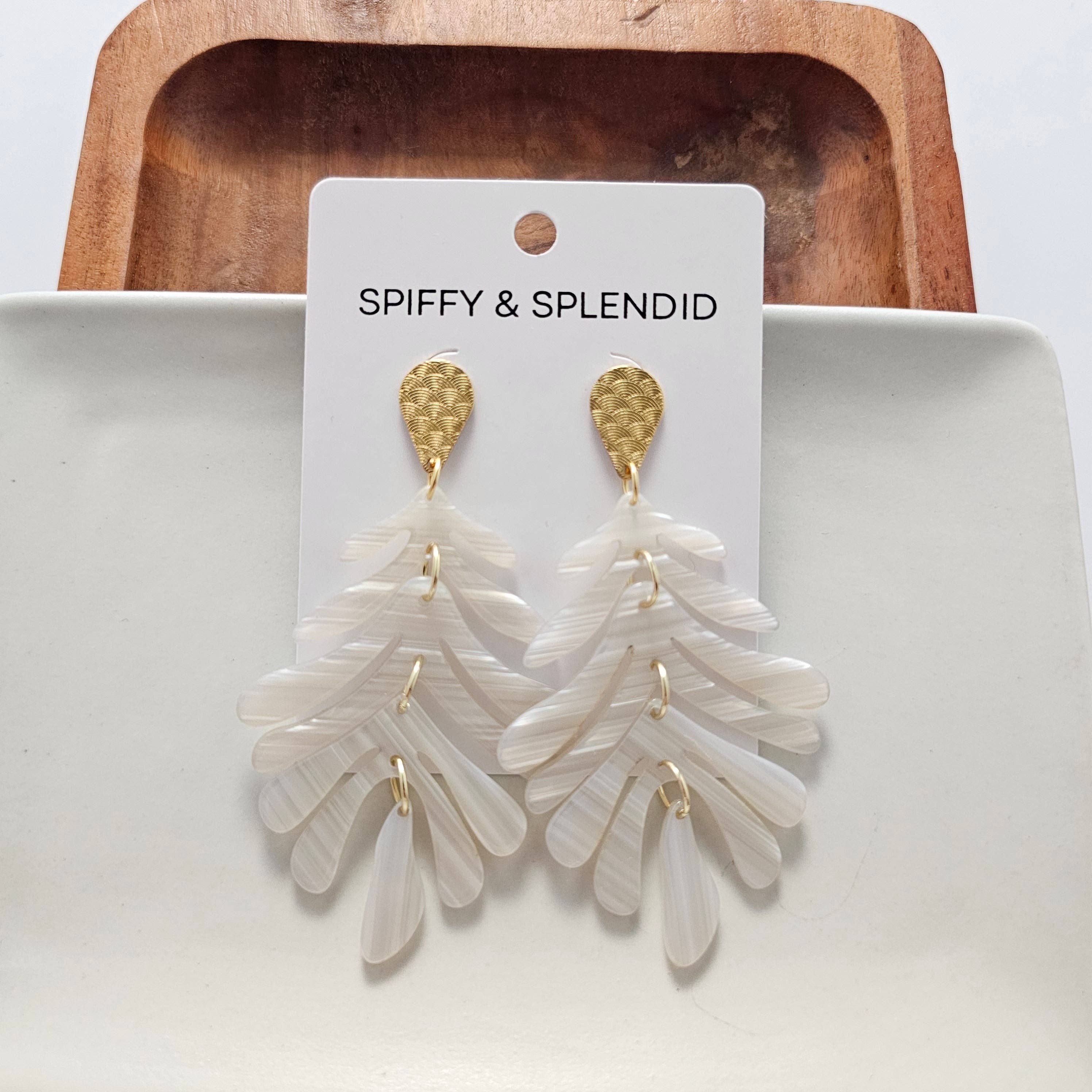 Palm Earrings - Seashell // Jewelry, Resort