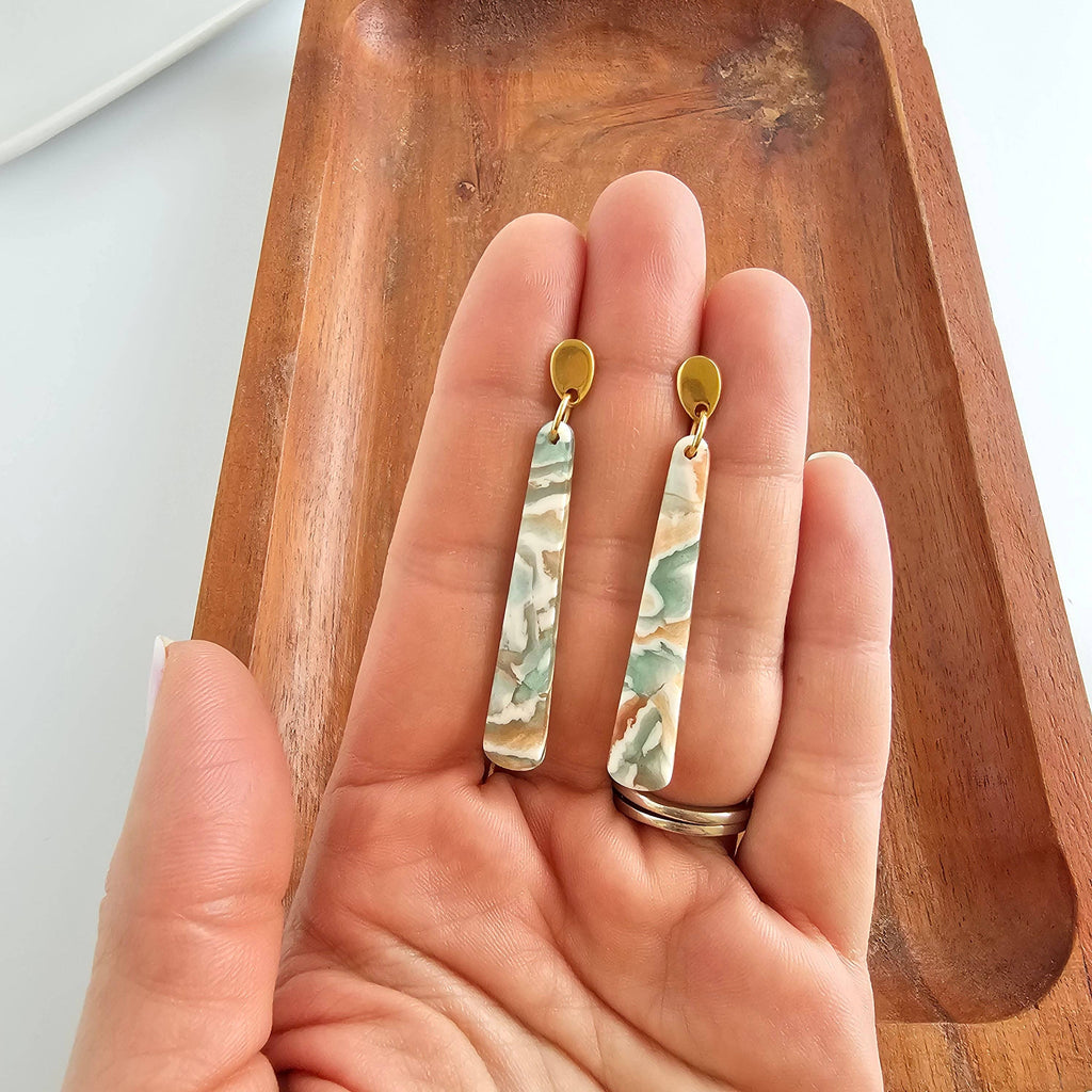 Blair Earrings - Creamsicle Mint // Spring Jewelry