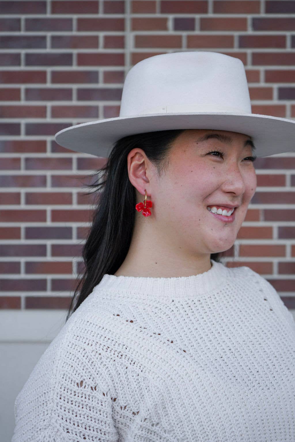 Magnolia Hoops - Poppy Red // Jewelry, Earrings, Fall