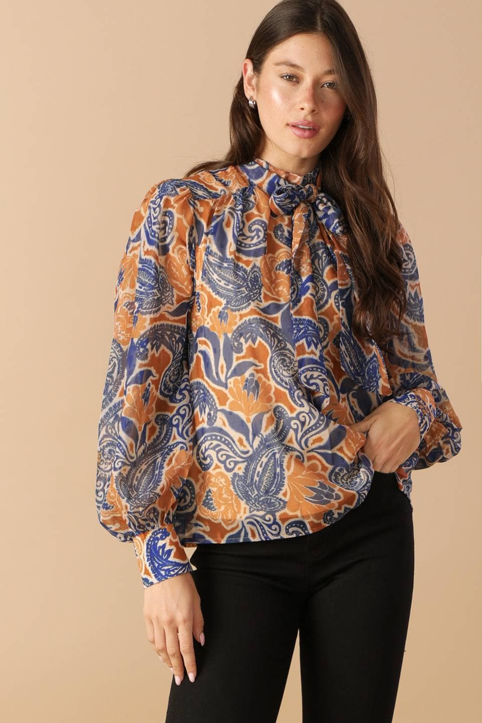 A printed woven top - IT13429