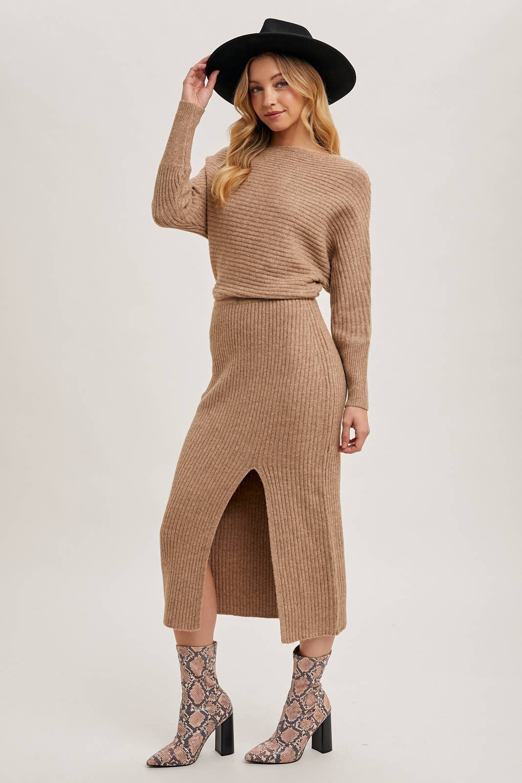 Side Slit Midi Dress