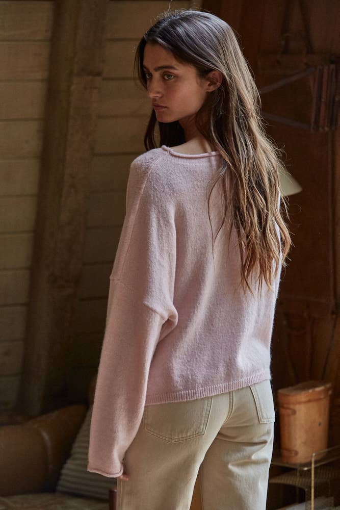 Rolled Neck Sweater Top