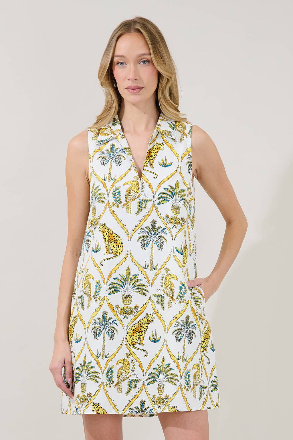 Lexya Collared Shift Mini Dress Tigress