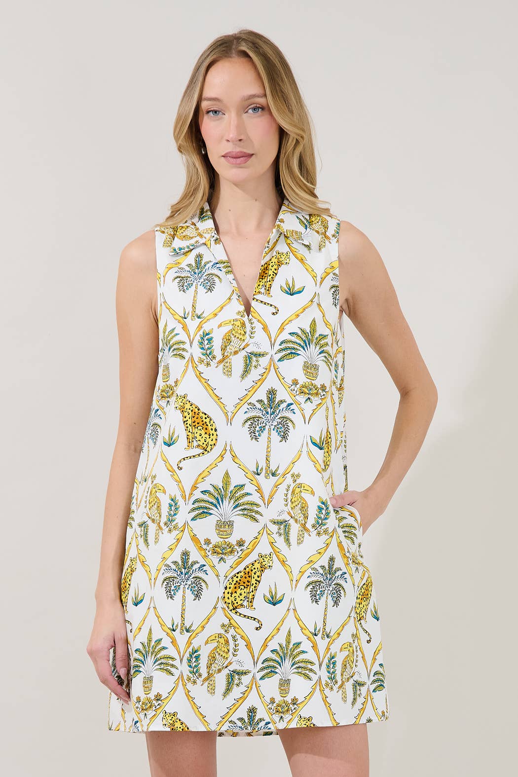 Lexya Collared Shift Mini Dress Tigress