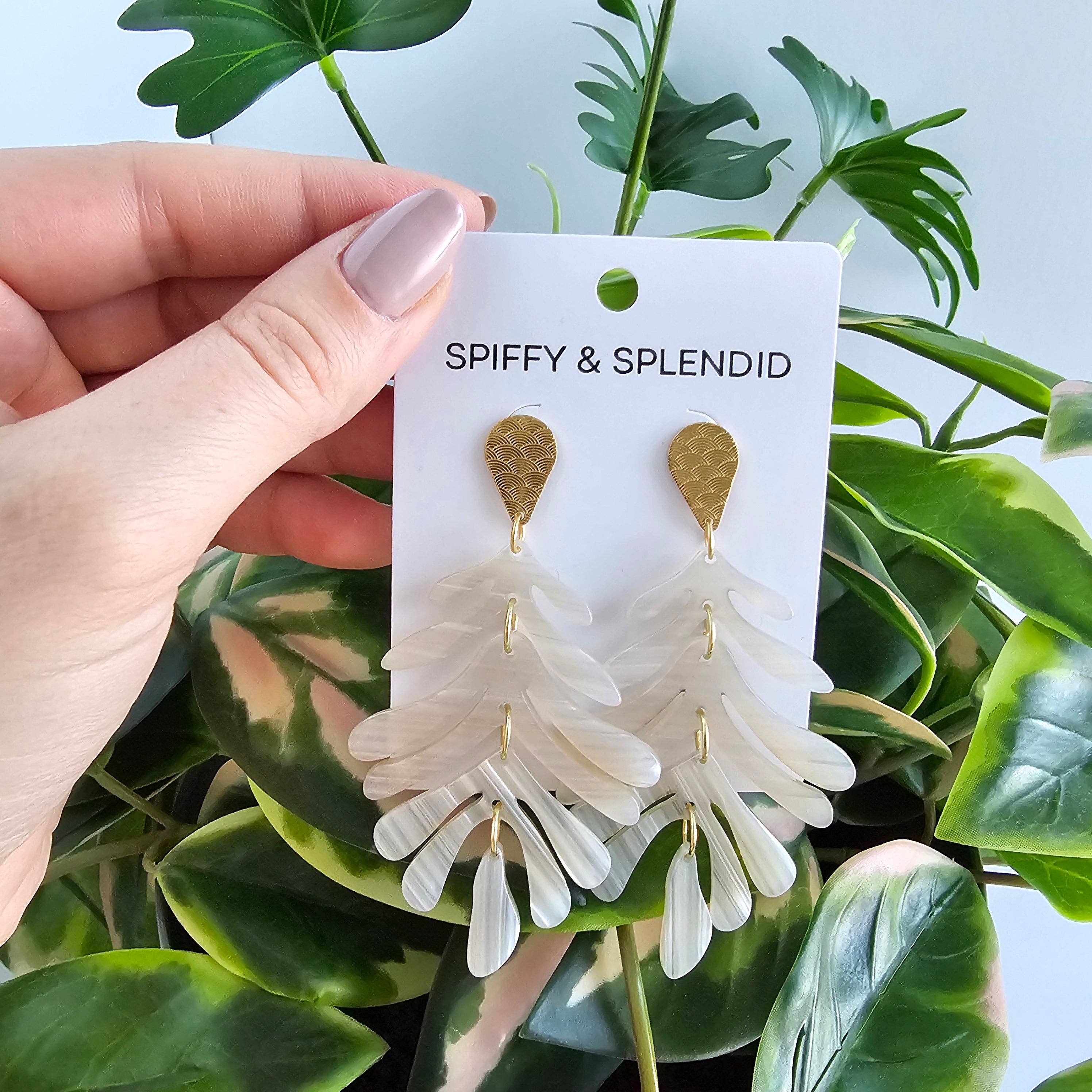 Palm Earrings - Seashell // Jewelry, Resort