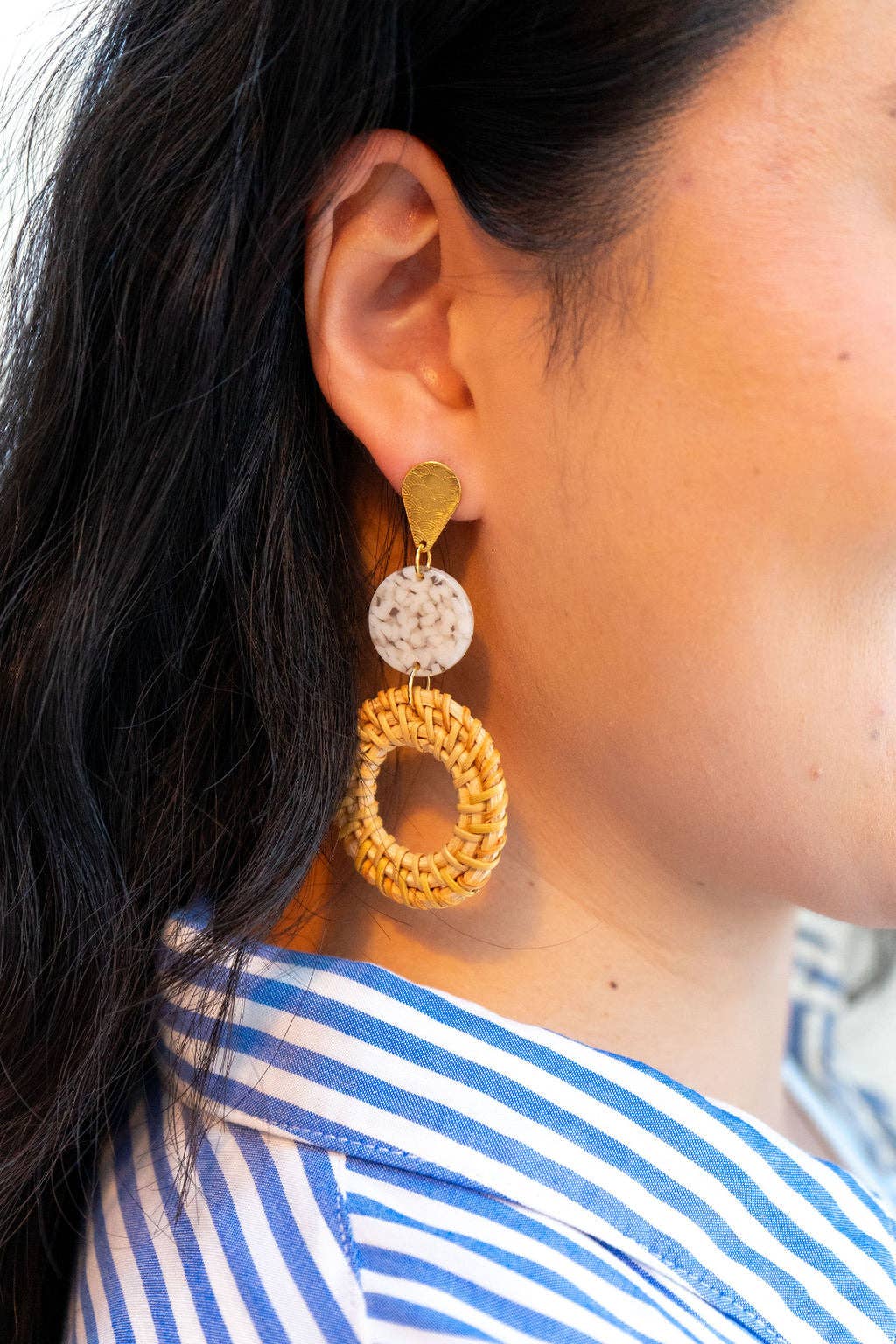 Lana Earrings - Dark Rattan // Resort, Jewelry