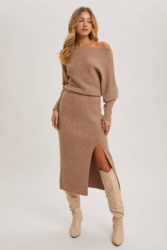Side Slit Midi Dress