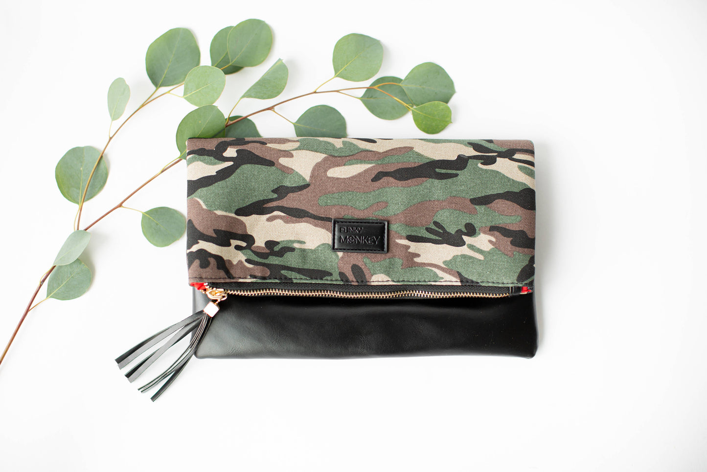 Fold Over-Camo & Black w Red