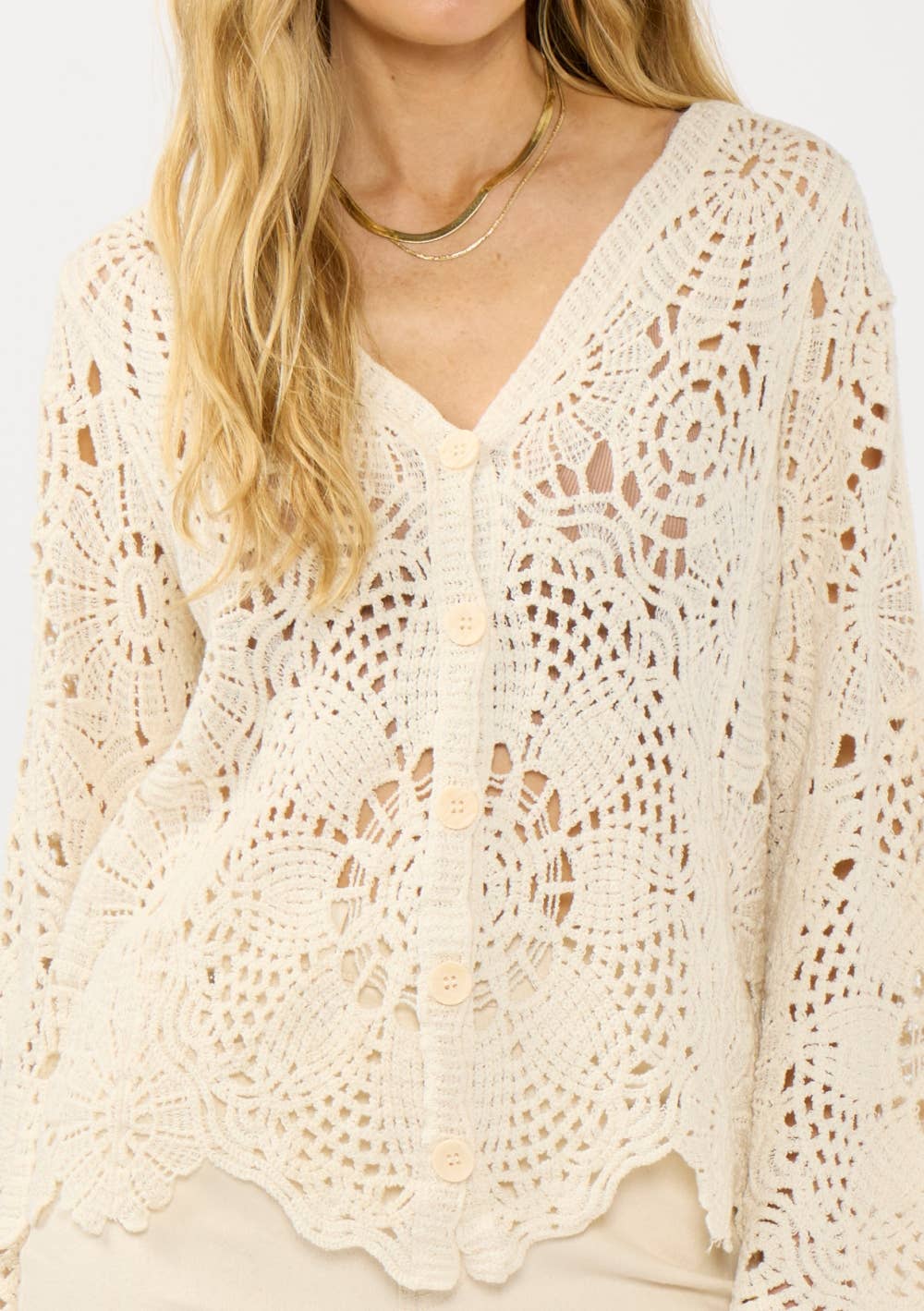Floral Crochet Lace Cardigan