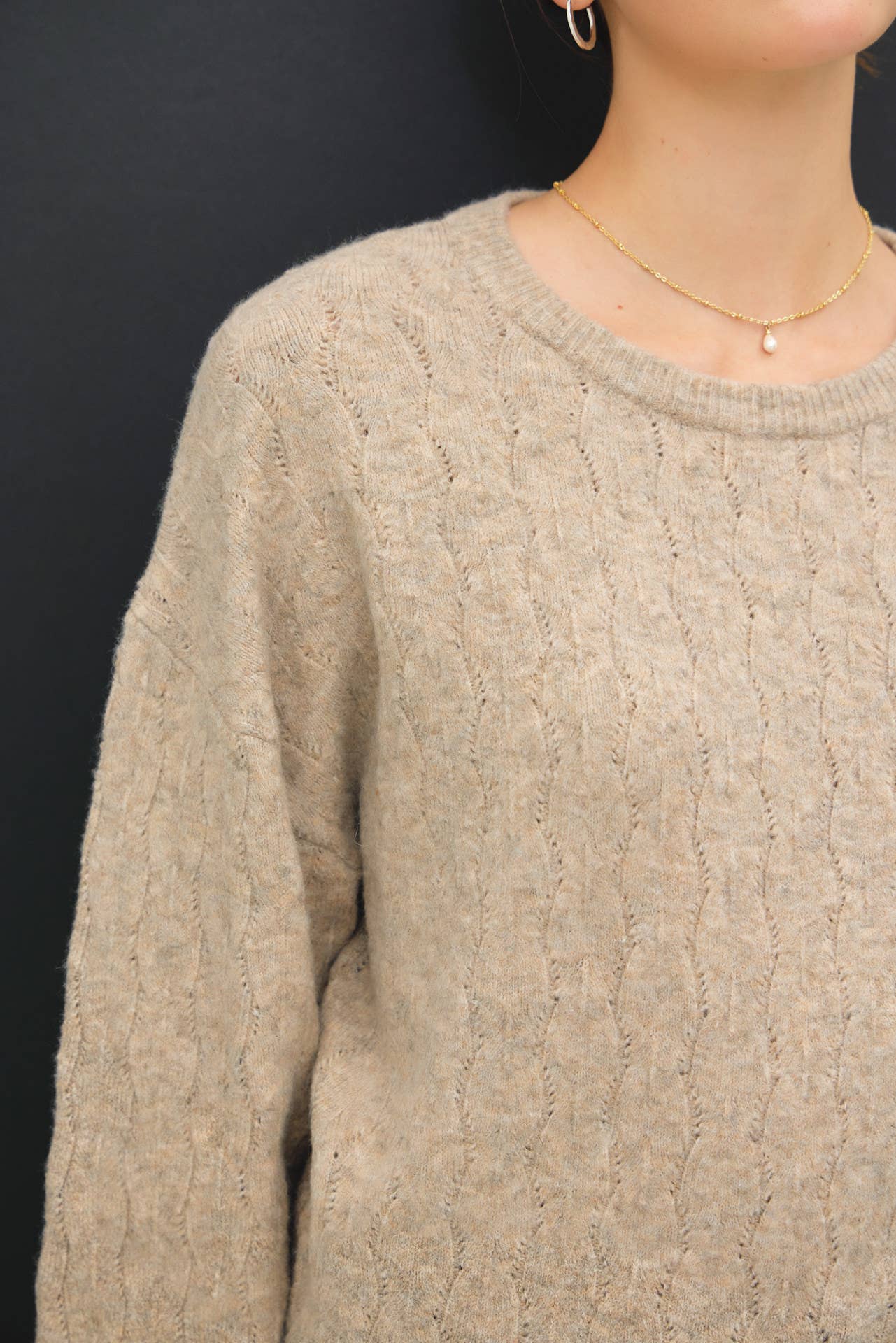 Cozy Crochet Knit Sweater