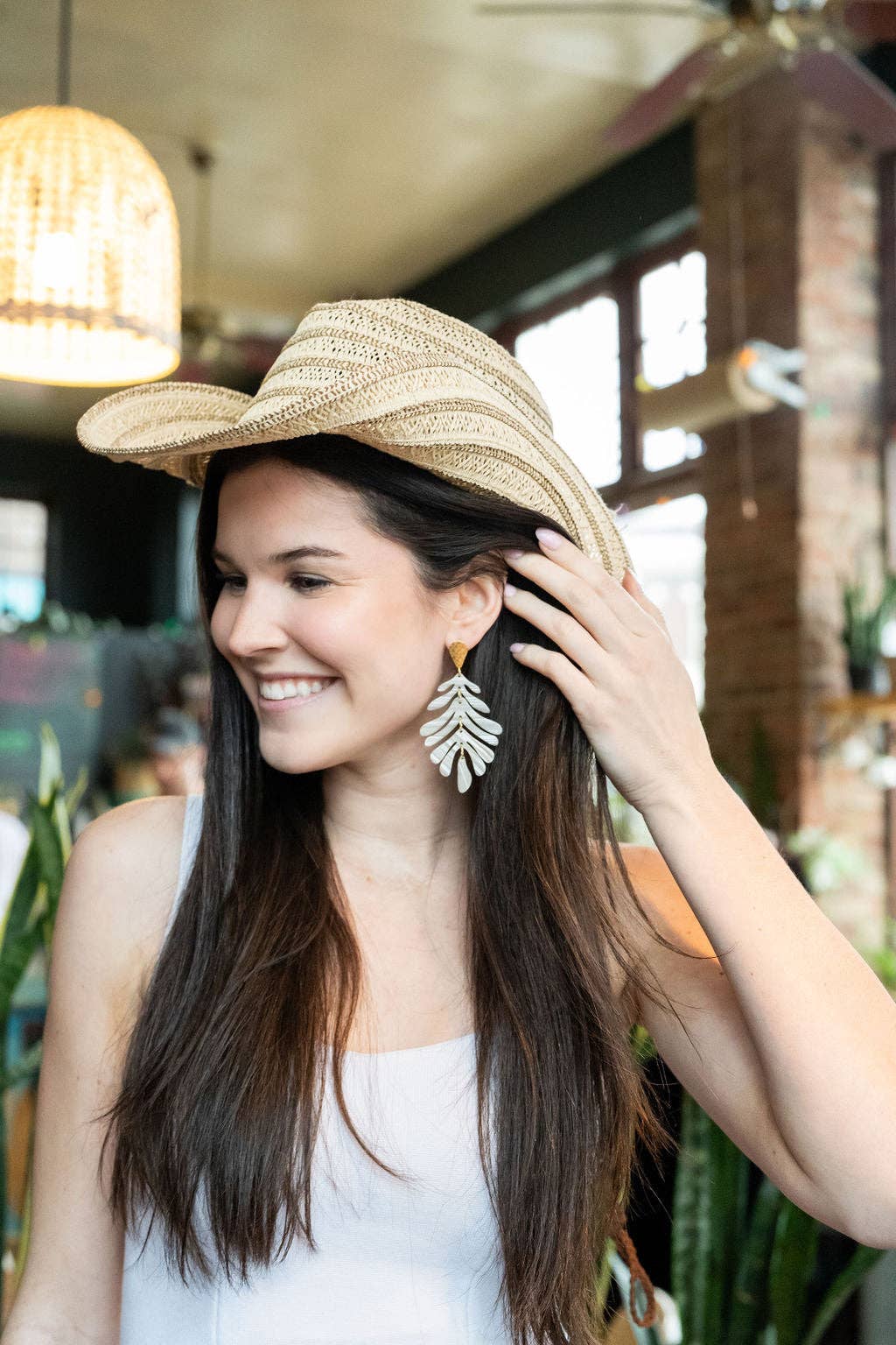Palm Earrings - Seashell // Jewelry, Resort