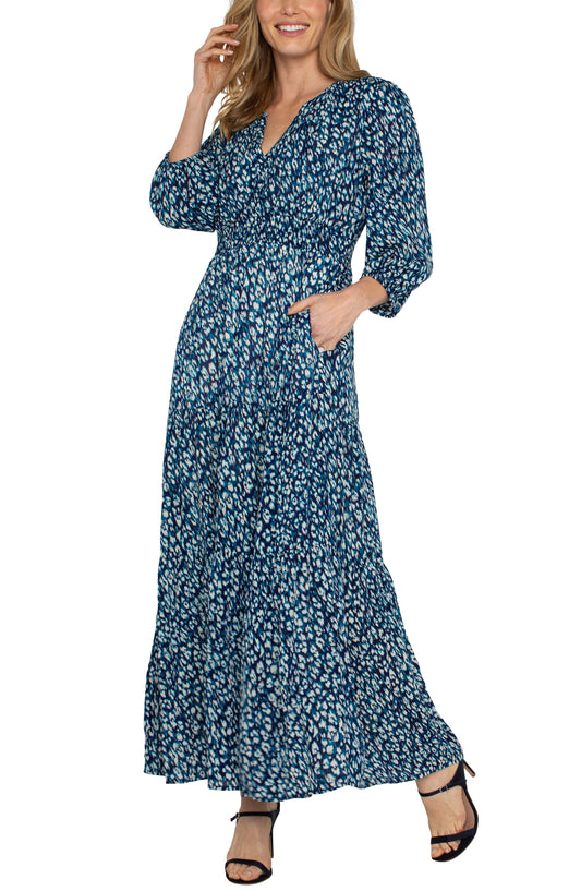 3/4 Sleeve Maxi Dress