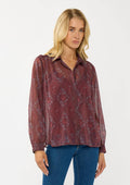 Diamond Floral Sheer Blouse