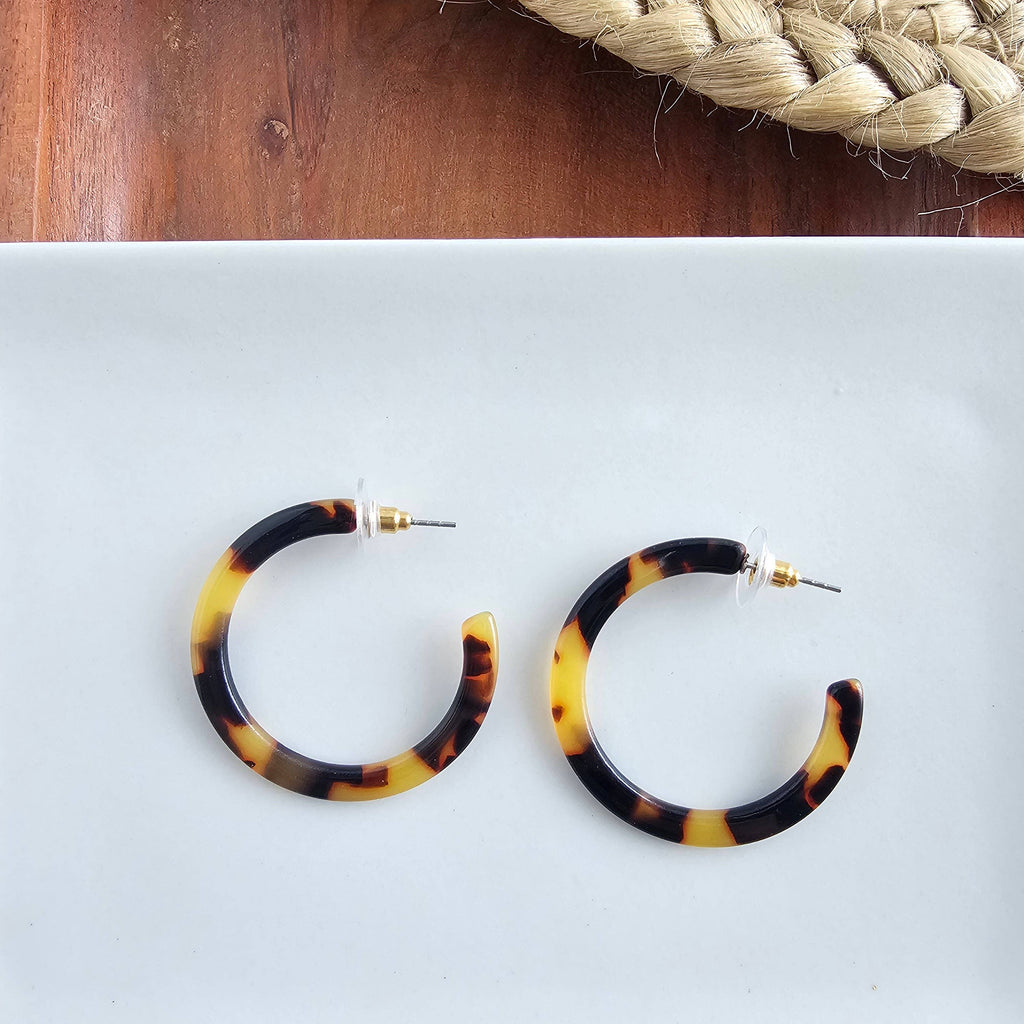 Camy Hoops - Tortoise // Jewelry, Earrings, Fall