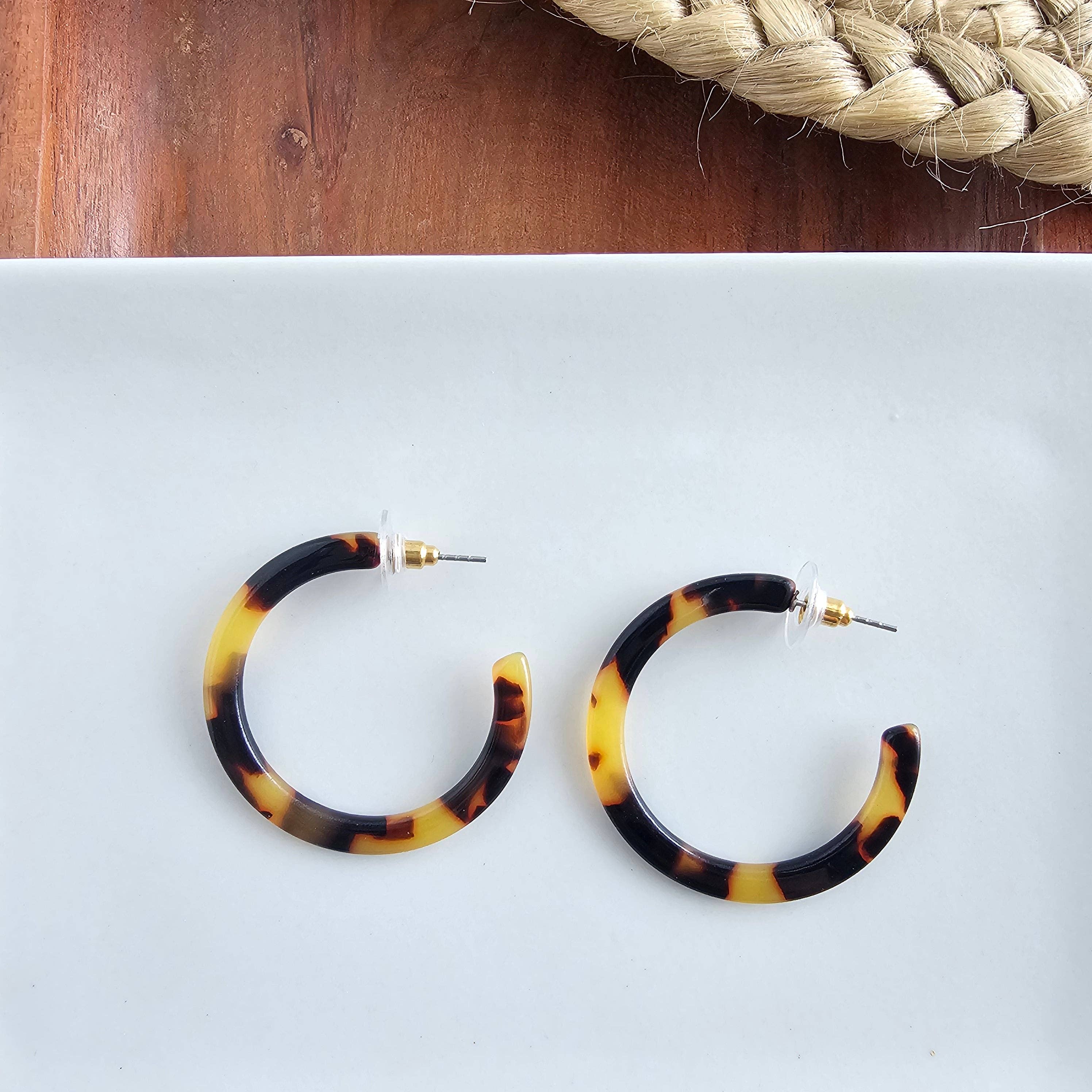 Camy Hoops - Tortoise // Jewelry, Earrings, Fall