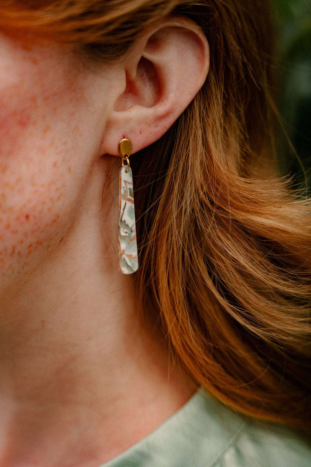 Blair Earrings - Creamsicle Mint // Spring Jewelry