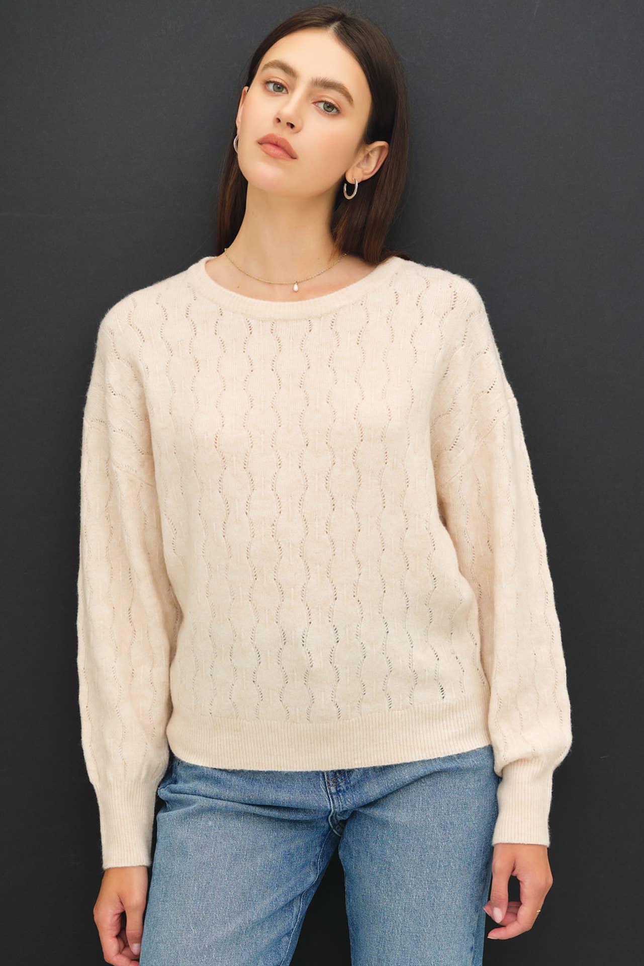 Cozy Crochet Knit Sweater